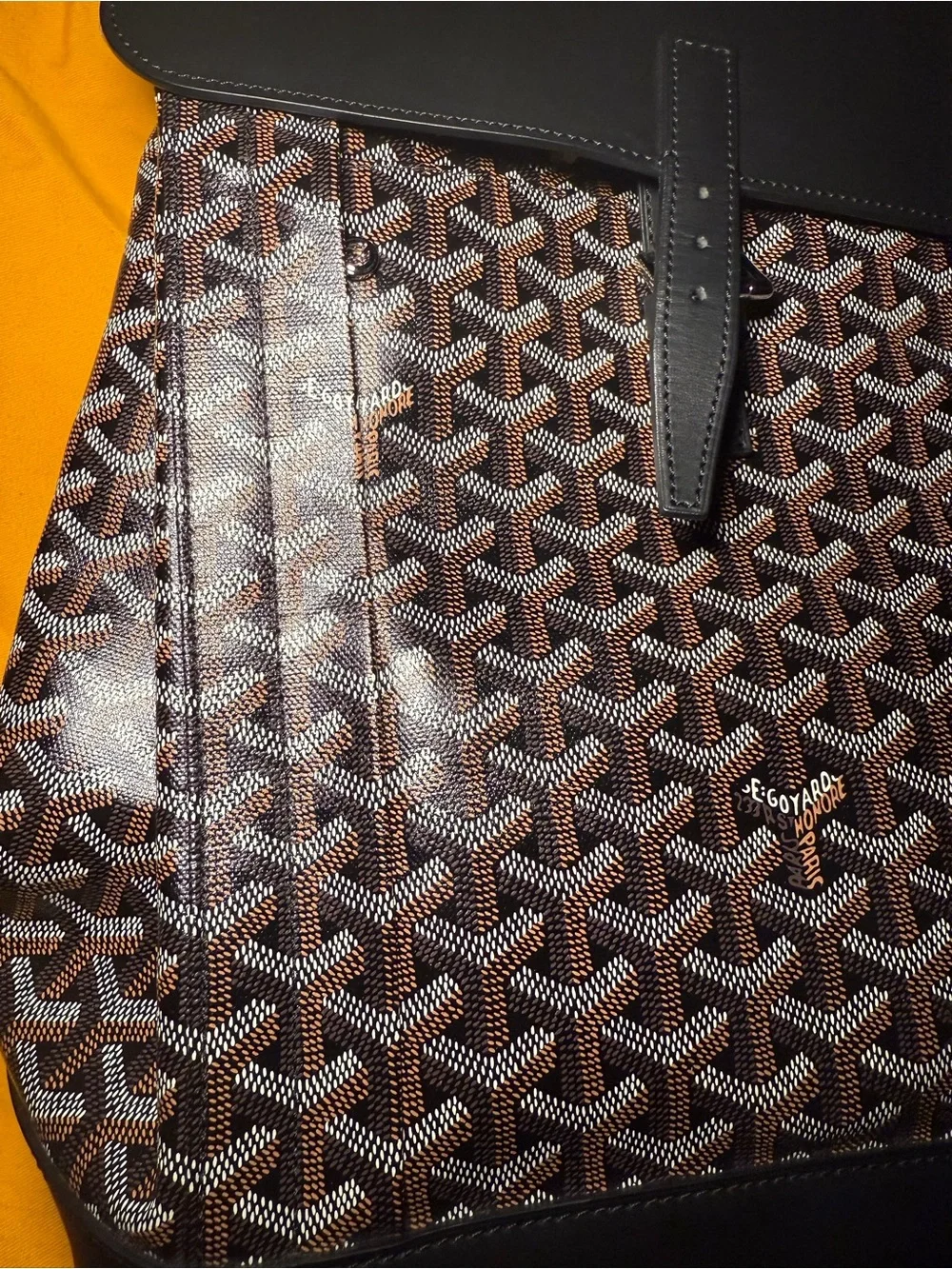 New Authentic Goyard Alpin MM 2 Backpack Noir Black w/ Original Receipt